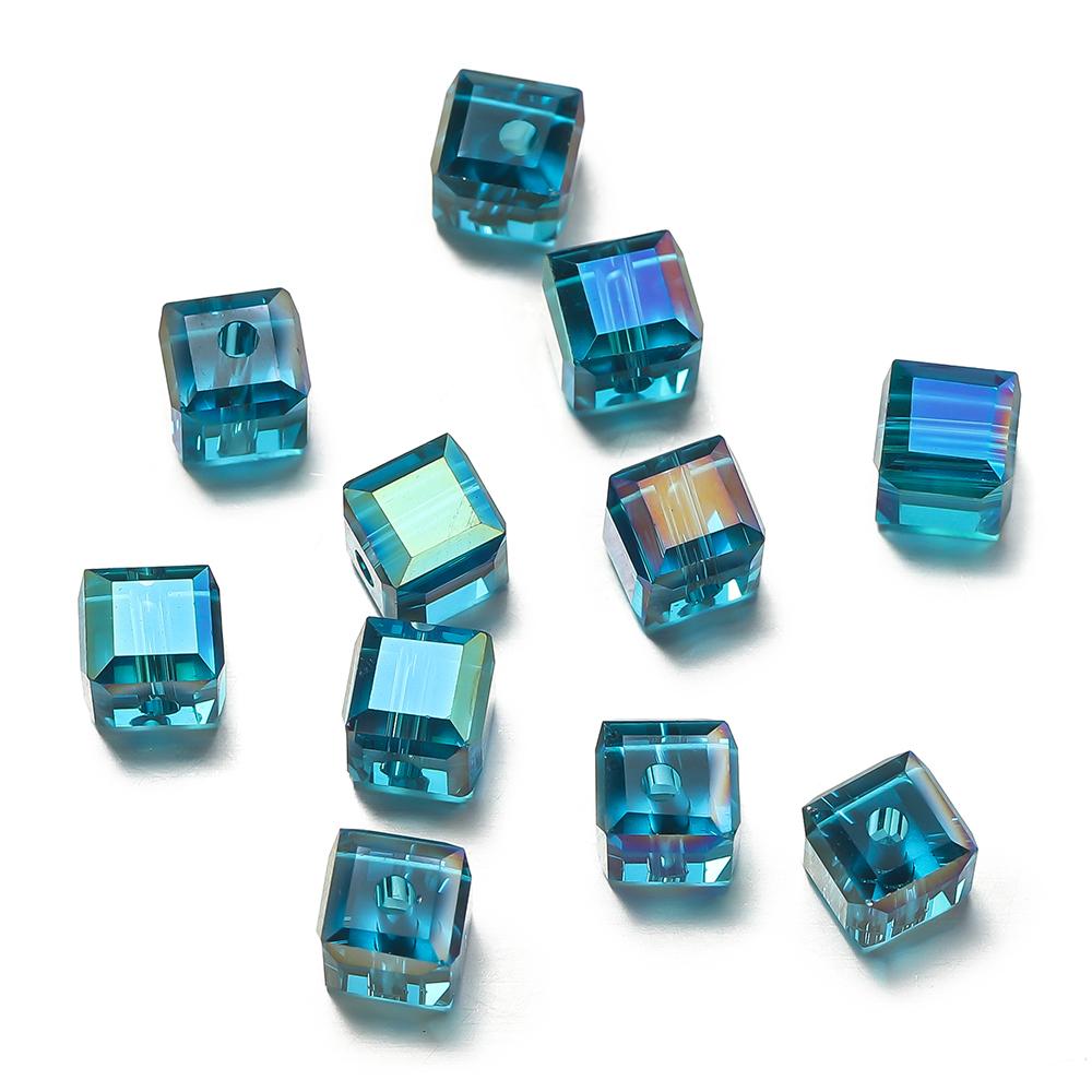 

10pcs/Lot 6mm Crystal Square Bead Faceted Exquisite Beads for Jewelry Making DIY Charms Bracelet Necklace Accessories 6mm x 10pcs
