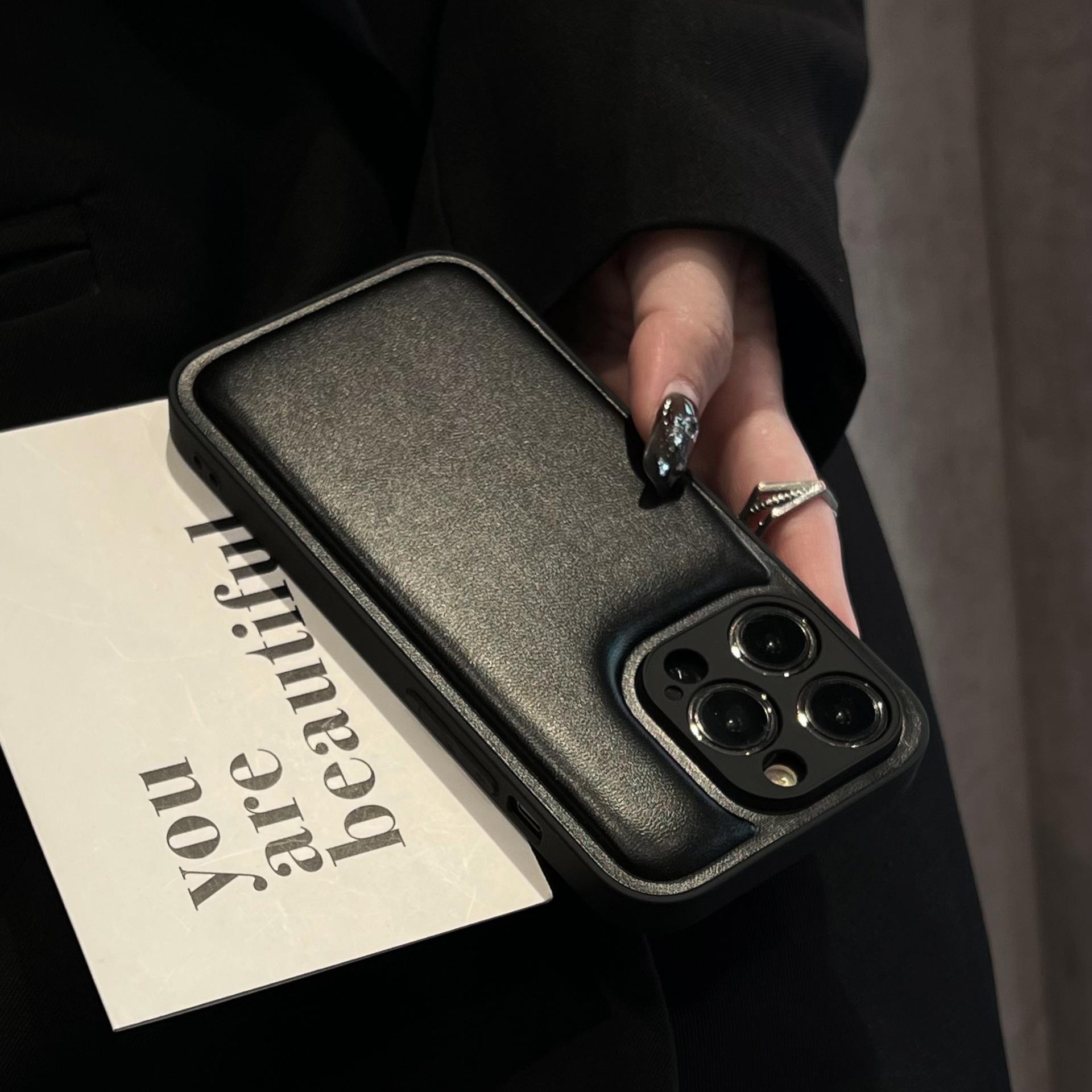 

Осень Зима Мягкий Хлеб Кожаный Чехол для Apple 17 Pro Max Чехол для Телефона Apple 16 15/14 Простой Однотонный 17air(without Packaging