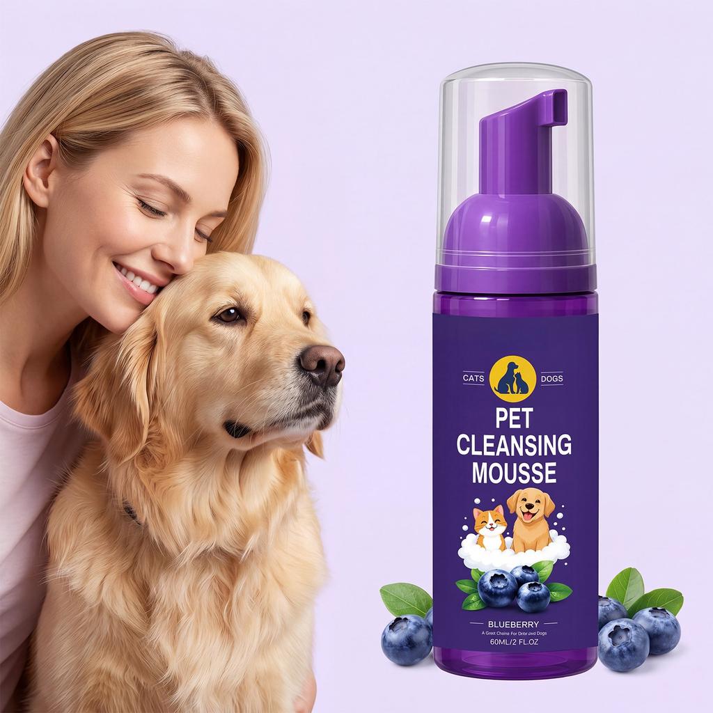 EelJoy Pet Shampoo - Waterless Foam, 60ml for Dogs and Cats