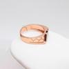 Russia 585 Purple Gold Rhombus Men'S Ring Black Agate Ring Rose Gold Plated Boyfriend Wedding Ring