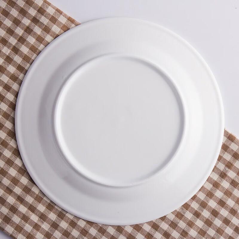 Pure White Ceramic Round Flat Plate