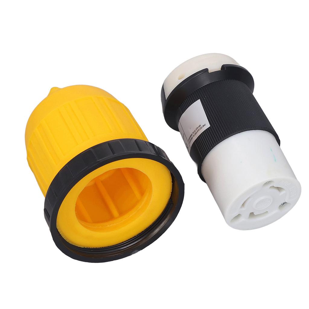 Locking Connector 30A Safety Insulated Twist Lock Plug Connector Power Cord Cover for RV