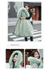 Women's Korean Style Oversized Hooded Parka with Fur Collar – Velvet Thickened for Autumn and Winter.