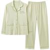 Double-sided 100% Cotton Pajamas Women's Spring and Autumn Long-sleeved Plus Size Cardigan Young and Middle-aged Ladies Cotton Suit Home Service