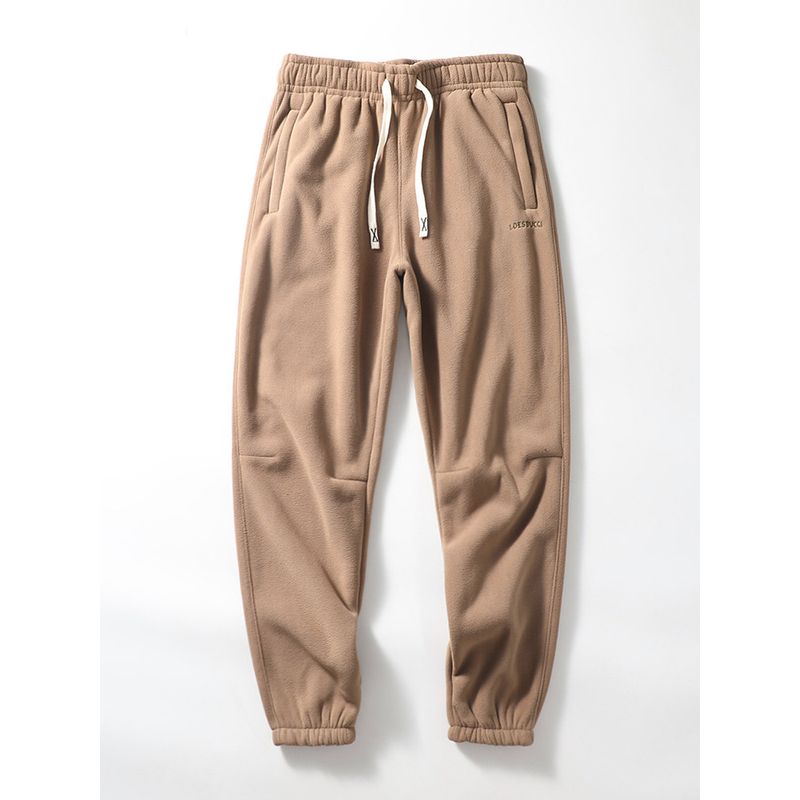 Men's Fleece Pants Winter Thickened Warm Long Pants Lamb Fleece Sweatpants Export Men's Sports Casual Pants