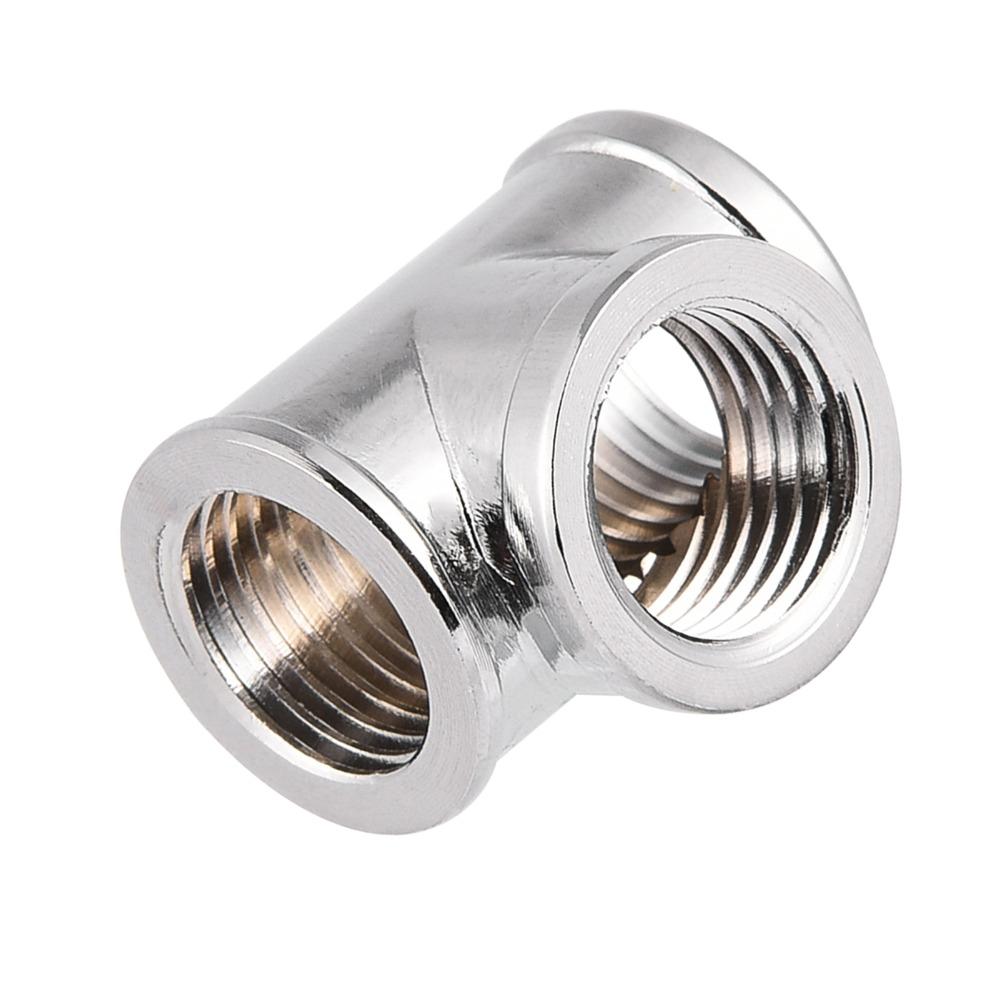 3 Way T Shape Fitting Silver Tube Connector durable Water Cooling Fitting  Water Cooling Systems