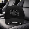 BEST PAPA EVER Adjustable Duckbill Baseball Cap  Classic Black Unisex Hat for Unisex  Women Lightweight Travel Gift