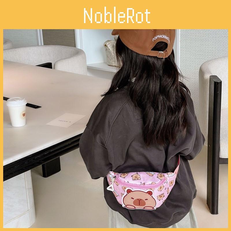 Printed Crossbody Capybara Chest Bag Children Cartoon Outdoor Leisure Pack Waist