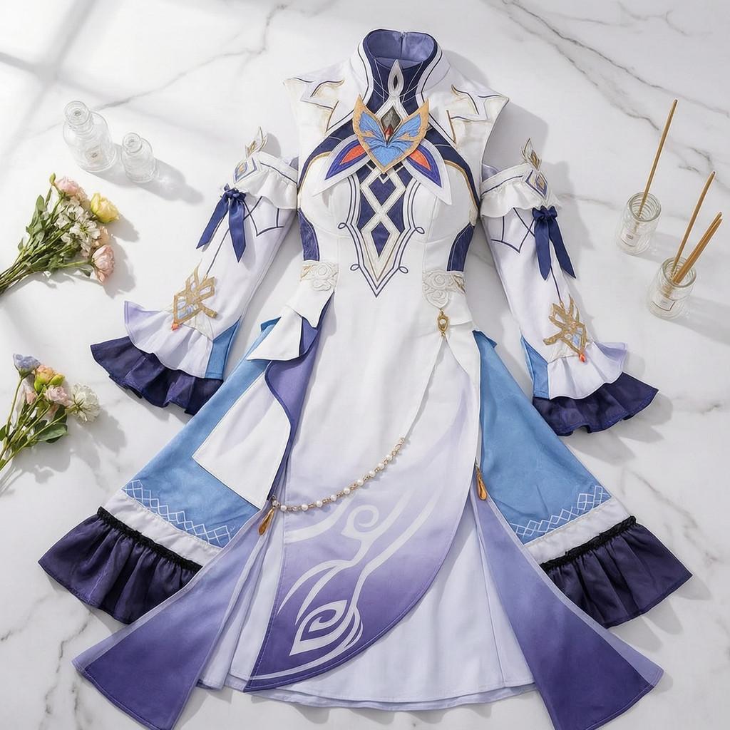 Genshin Impact Cosplay Dress Set With Accessories For Game Fans