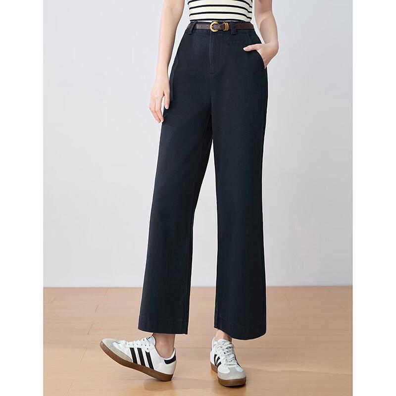 Betu Women's High-Waist Cropped Wide-Leg Casual Pants