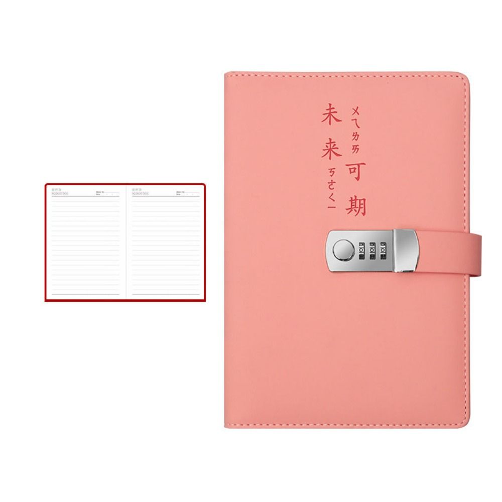 A5 100Sheets Password Lock Notebook Thickened Personal Planner Notepad Graduation Gift