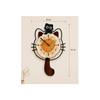 Cat-Shaped Wall Clock Modern-Vintage Cat Decorative for Living Room