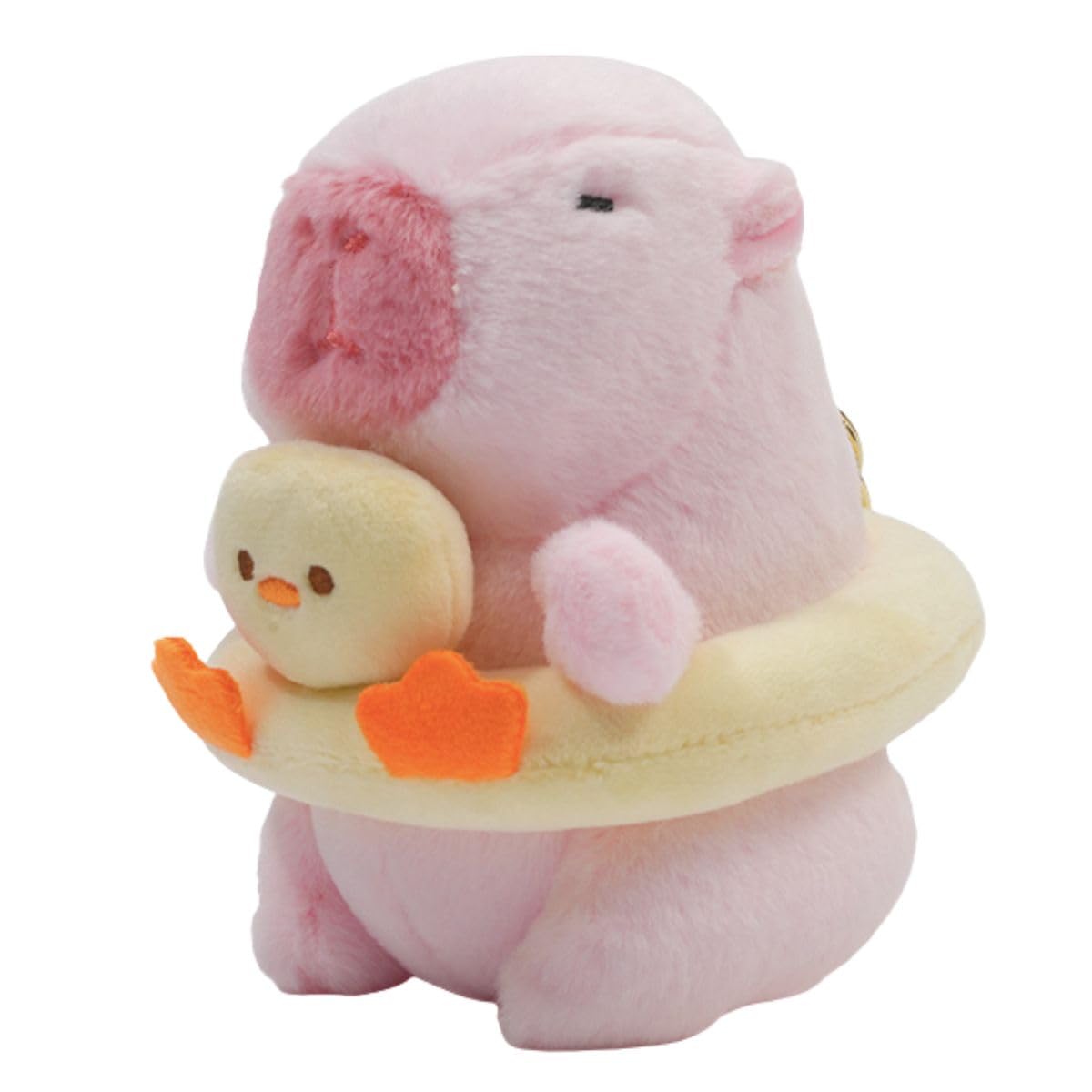 

Clearstone Capybara Plush Keychain Chabimaru Float 13cm Pink (Duck)