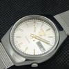 Gebrauchte Vintage Seiko 5 Auto 6309A japanische Herrenuhr mit Tag/Datum, silberfarben, 608h-a316776-9, SKU608h-a316776