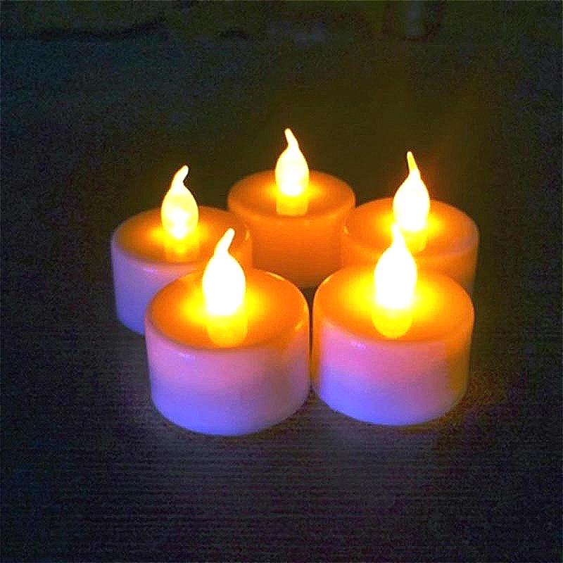 3 Pcs/set LED Flickering Tea Light Fun Party Wedding Long Lasting Candles Flameless Tea Light