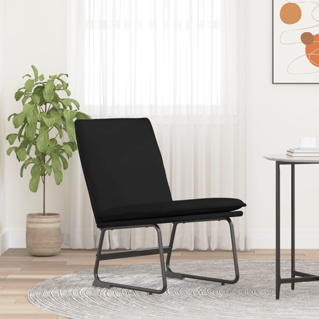 Black Lounge Chair 52 X 75 X 76 Cm Fabric