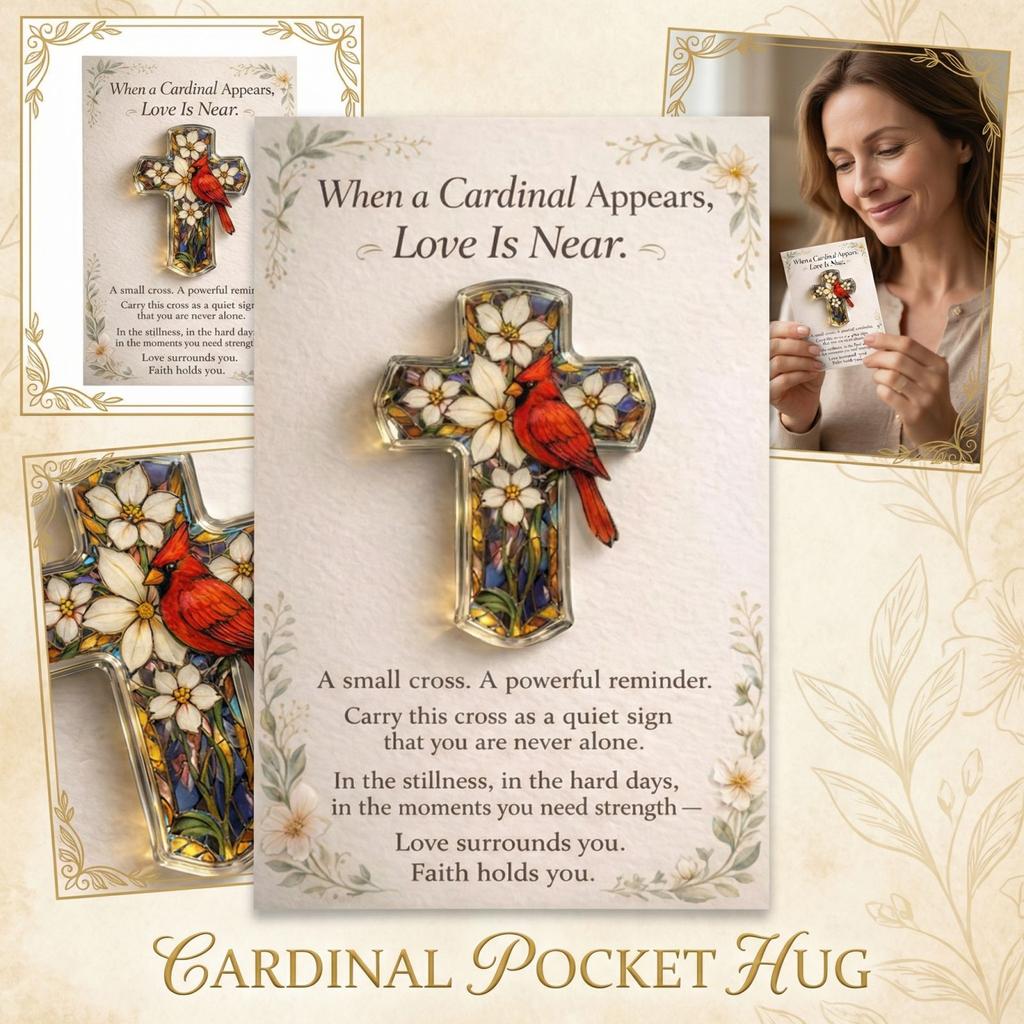 Pocket Hug - Inspirational Acrylic Cross With Hidden Poem, Handmade, A Souvenir Gift