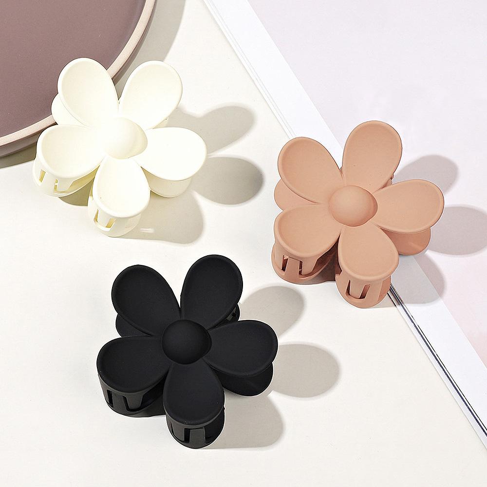 

3Pcs Women Fashion Flower Hair Claw Clips Matte Hair Clips Girls Non Slip Hairpins for Thick Hair Women Hair Accessories