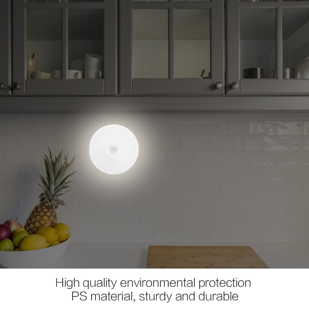 USB Aufladbares LED Nachtlicht Lampe mit Bewegungssensor und Magnet für Zuhause Zimmer Innen Weiß