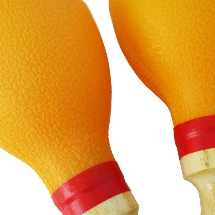 A-Star Maracas en plastique à poignées de bois