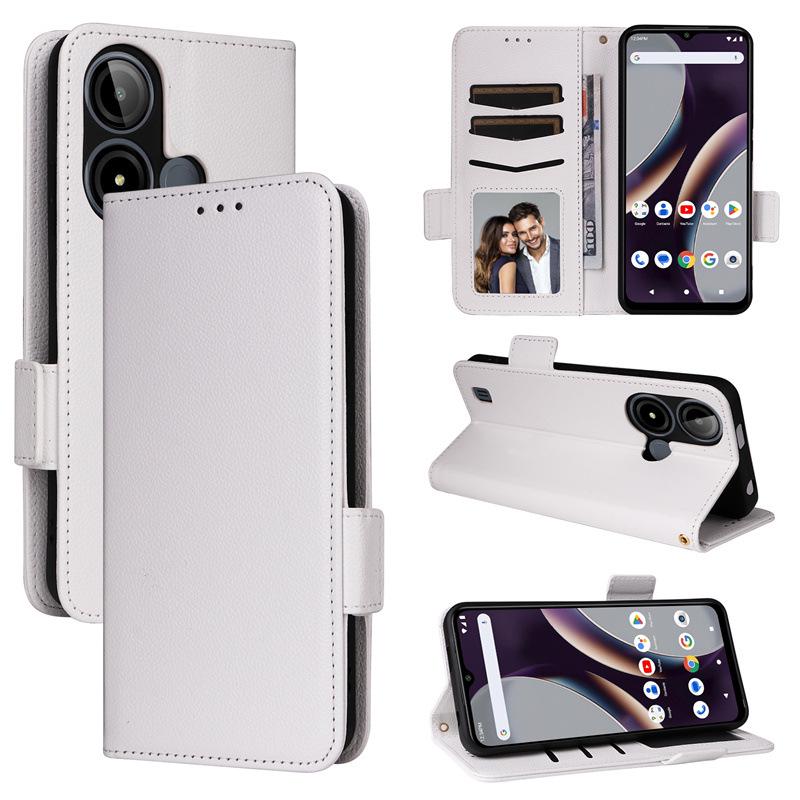 BLU C9 Leren Flip Hoesje met Kaarthouder & Lanyard - Beschermhoes met Lychee Patroon