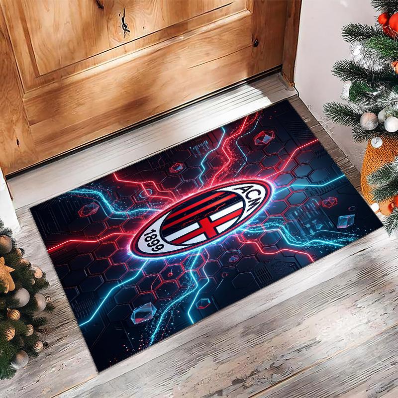 AC Mailand Bedruckter Flanell Teppich Rutschfest Weicher Polyester Boden Teppich Indoor Dekor Matte für Schlafzimmer Wohnzimmer Sofa Spielzimmer Heimdekoration