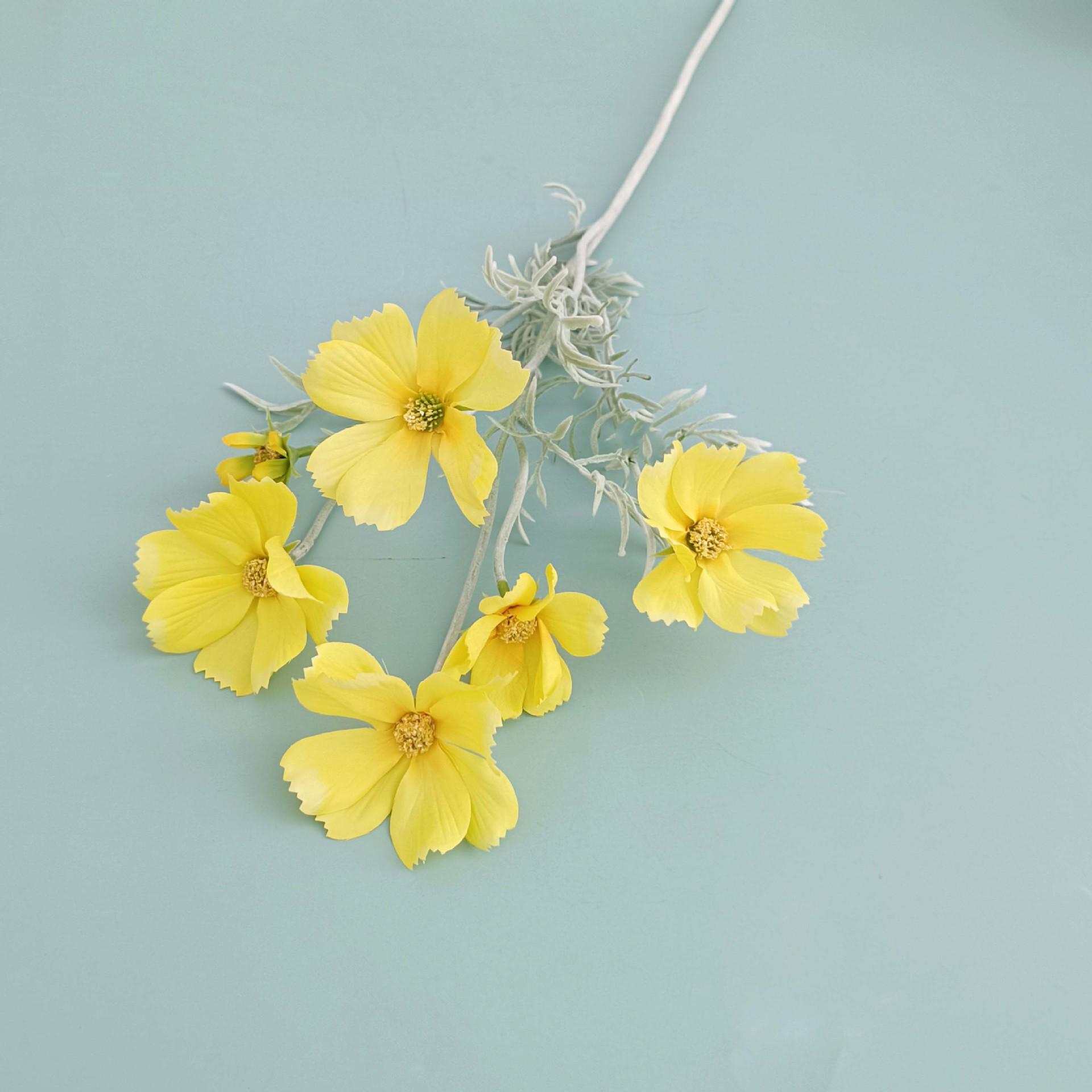 

Принцесса Космос Гезанг Букет искусственных цветов для дома, свадьбы или украшения гостиной жёлтый