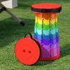 Regenbogen-Klappstuhl, tragbarer und einziehbarer Stuhl für den Heimgebrauch. Outdoor Camping Picknick Angelhocker. Hohe Tragfähigkeit