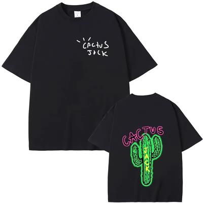 Neues Luxus Cactus Jack Hip Hop T-Shirt Travis 2024 Herren Hip Hop Baumwoll T-Shirt Streetwear Tee Top