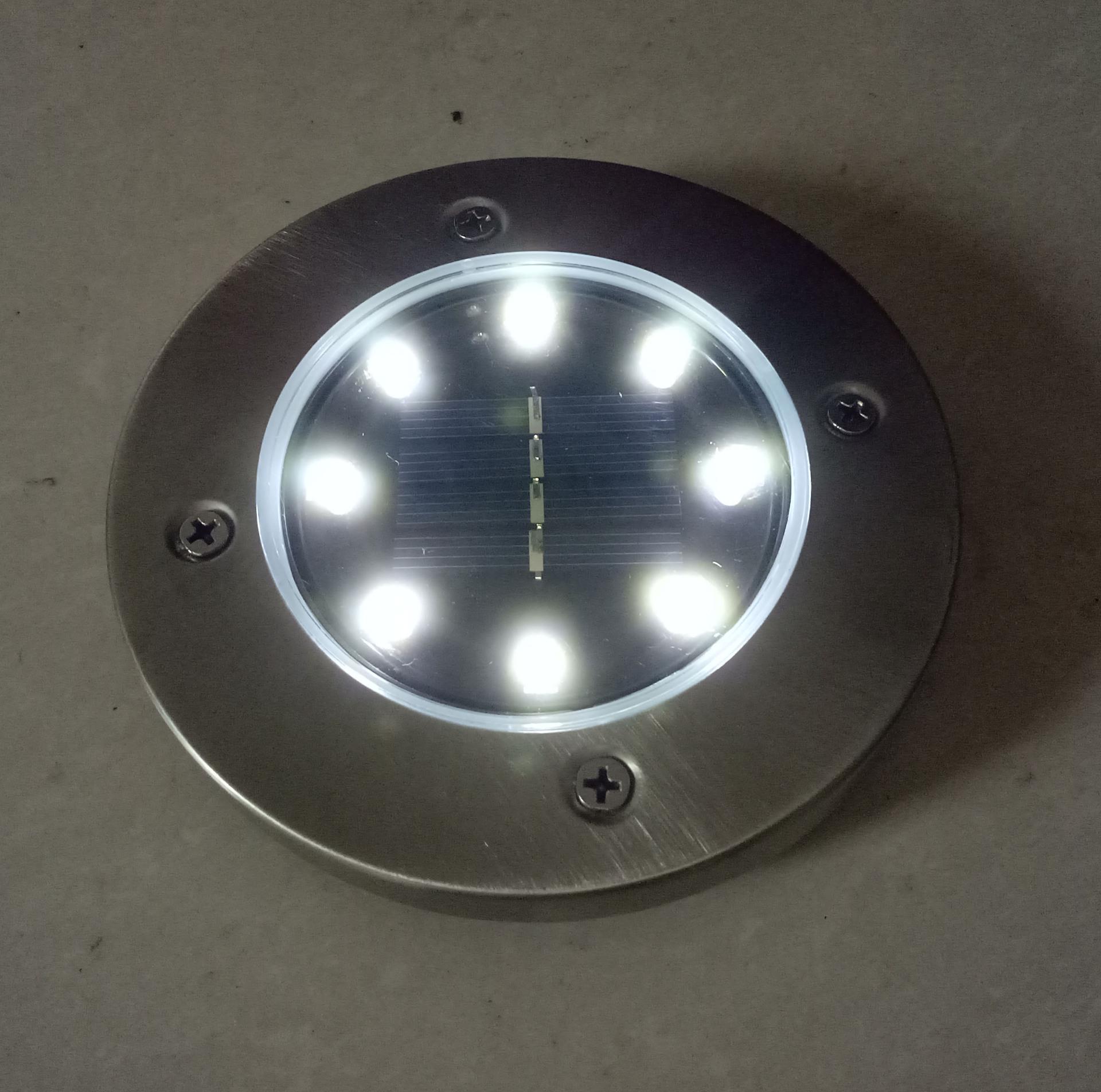 16-светодиодные и 12-светодиодные солнечные грунтовые светильники из нержавеющей стали Solar Lawn Light