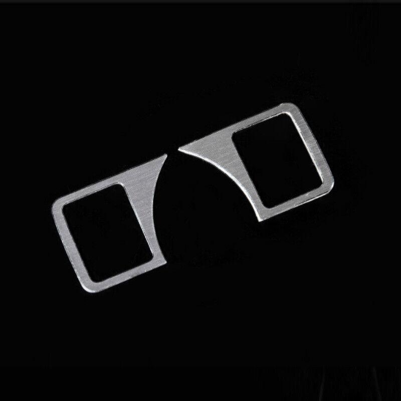 Silver Aluminum Headlight Lamp Switch Button Cover 2PCS For Benz GLK 2009-2015