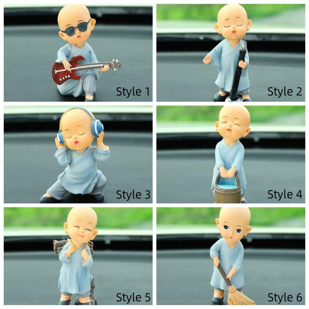Resin Monks Action Figure Monk Decoration Band Figurines Car Ornaments Figure Doll Handicrafts Monks Dolls Boys Gifts