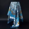 Fashion Square Silk Scarf Women Headband 90*90cm Print Neck Scarfs Office Hair Band Hand Kerchief Female Bandana Headwear