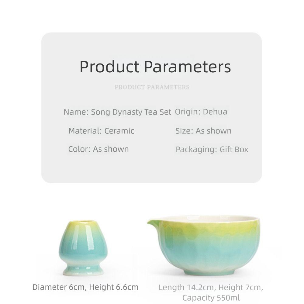 5pcs Ceramic Japanese Matcha Tea Set Matcha Bowl Bamboo Matcha Making Kit Safe Food Grade Matcha Whisk Set Tea Lovers