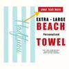 Personalized Striped Beach Towel Custom Name/Logo Microfiber Towel Thin Quick Dry Absorbent for Beach Swimming Yoga Bath Sports