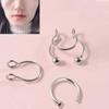 3 Stück Fake Nasenstecker Edelstahl Faux Nasenseptumring Nicht-Piercing Clip-On Nasenringe Körperpiercingschmuck