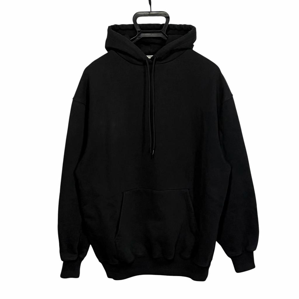 BALENCIAGA Back Logo Hoodie Black Men's Size XS Model 556113