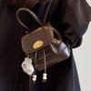 Backpack Women's High-value Small Backpack Girl Messenger Bag Retro Shoulder Bag Cute Bear Bag