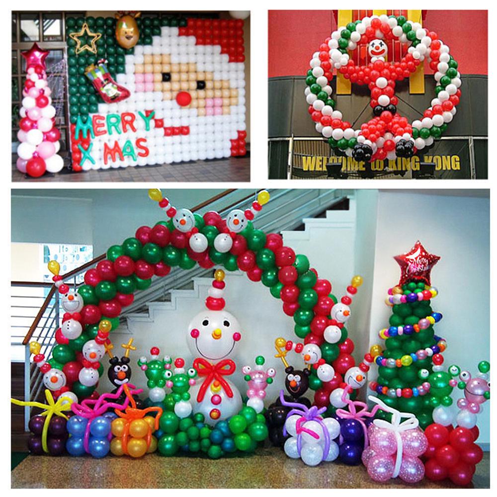 Merry Christmas Latex Ballons Green /& Red Xmas Decoration Pack Of 100