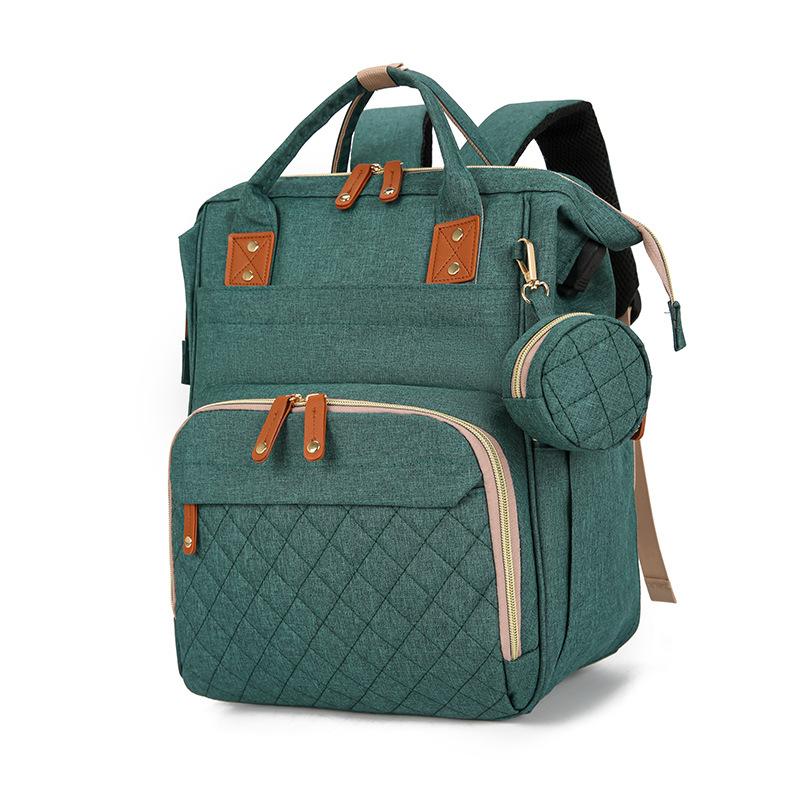 New Mommy Bag Large Capacity Portable Baby Bag Embroidered Thread Pacifier Bag Lightweight Double Shoulder Maternal and Infant Bag