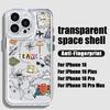For iPhone 16 Pro 15 Pro Max 14 Plus 13 12 11 Phone Case Heart Pattern Clear Soft Silicone Slim Shockproof Transparent Lens Protection Bumper Cover