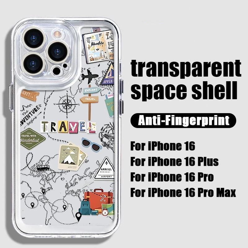 For iPhone 16 Pro 15 Pro Max 14 Plus 13 12 11 Phone Case Heart Pattern Clear Soft Silicone Slim Shockproof Transparent Lens Protection Bumper Cover