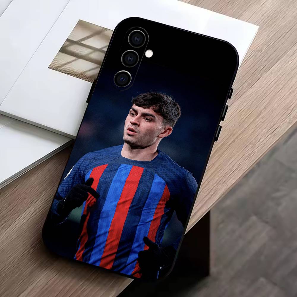 Futbolista Pedri  Phone Case Black Silicone Soft For Samsung Galaxy A73,A72,A71,A70,A53,A52,A51