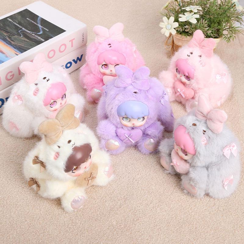 Cute Big Ear Rabbit Vinyl Plush Blind Box Pendant Bag Charm Girl Birthday Gift Collectible Figure