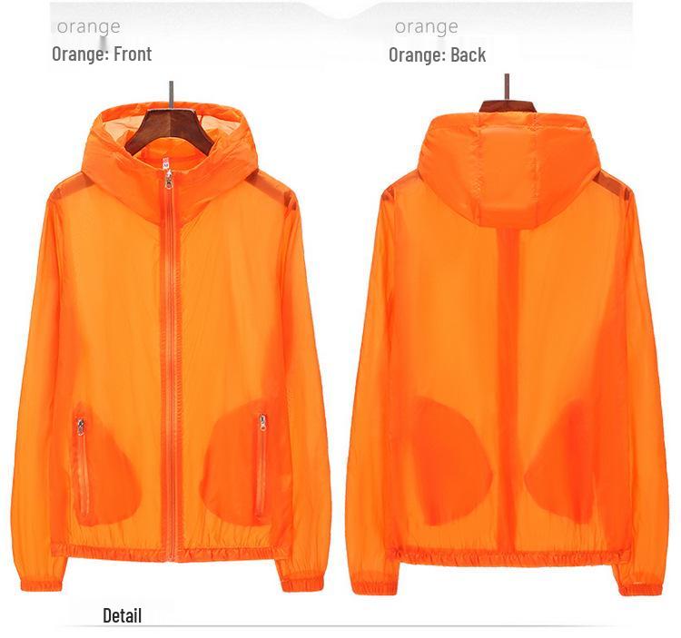 Unisex Summer Windbreaker with Custom Logo - Lightweight, Plus Size Sunscreen Jacket for Outdoor and Workwear