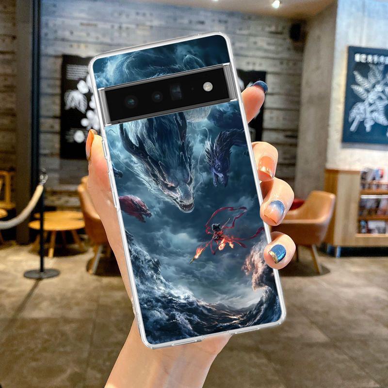 

Phone Case Cover for Google Pixel 9 8 7 6 5 4 4XL Soft TPU 7A 6A 5A 4A 3A Pro XL 5G Transparent Shell Nezha Fundas Capas Bags Pixel 4XL