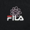 Fila Original Floral Short Sleeve T-Shirt Fashion Classic Retro Casual Versatile Comfortable Embroidered Logo Cotton Slim Fit Crew Neck F51W629103FBK