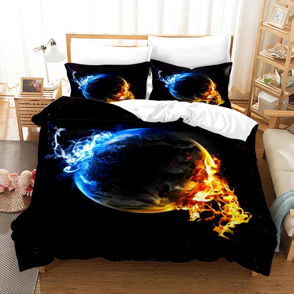 Outer Space Bedding Set  For Children Planet Duvet Cover Bed Cover Comforter Bed Quilt Cover High Quality 240*220