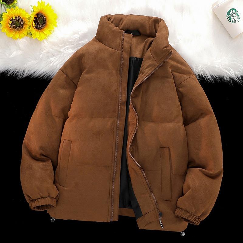 New Stand-up Collar Padded Jacket Men's Solid Color Padded Jacket In Autumn and Winter Casual and Comfortable Short Padded Jacket