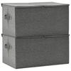 Storage Boxes 2 Pcs Fabric 50 X 30 X 25 Cm Anthracite
